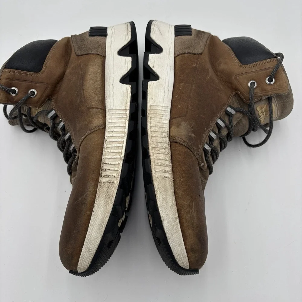 SOREL Mac Hill Lite Mid Waterproof Leather Boots‎ Brown Mens 11 Lace Up Hiking